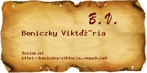 Beniczky Viktória névjegykártya