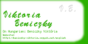 viktoria beniczky business card